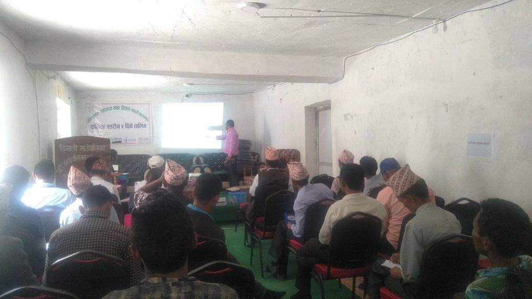 हिमालिमा विधालय स्वास्थ्य  तथा पोषण  कार्यक्रम सम्बन्धि तालिम सञ्चालन