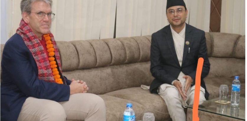 मन्त्री देउवा र अमेरिकी राजदूत थम्पसनबीच भेटवार्ता