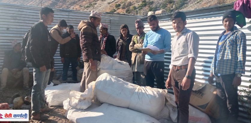 हिमाली गाउँपालिका भेडा व्यवसायीलाई सामान वितरण