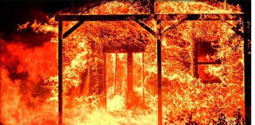 ग्यास लिग भएर एक घरमा आगलागी हुदा लाखैकाे   क्षेती