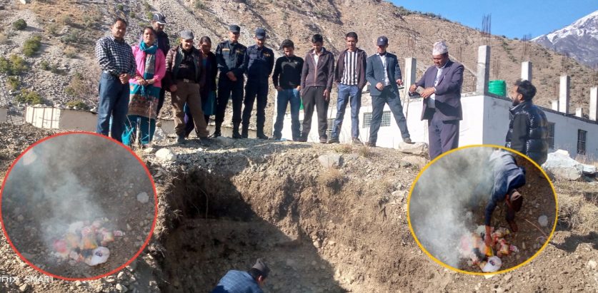 बाजुराको धुलाचौर बजार अनुगमन संगै म्याद नाघेको समान जलाएर नष्ट