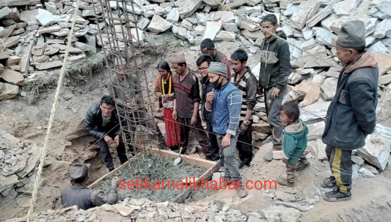 अध्यक्ष बुढा द्रारा वडा कार्यालय भवन शिलान्यास