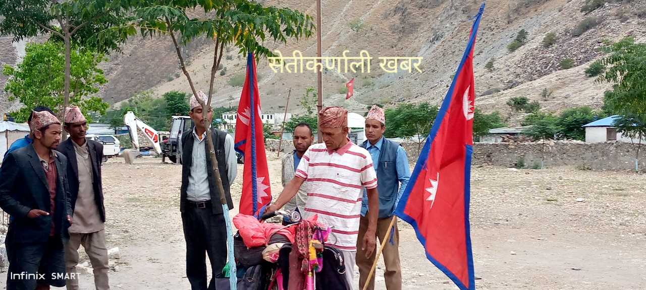 आत्मा र राष्ट्र शान्तीका लागि स्थानीय तहमा साइकल यात्रा गर्दै प्याकुरेल