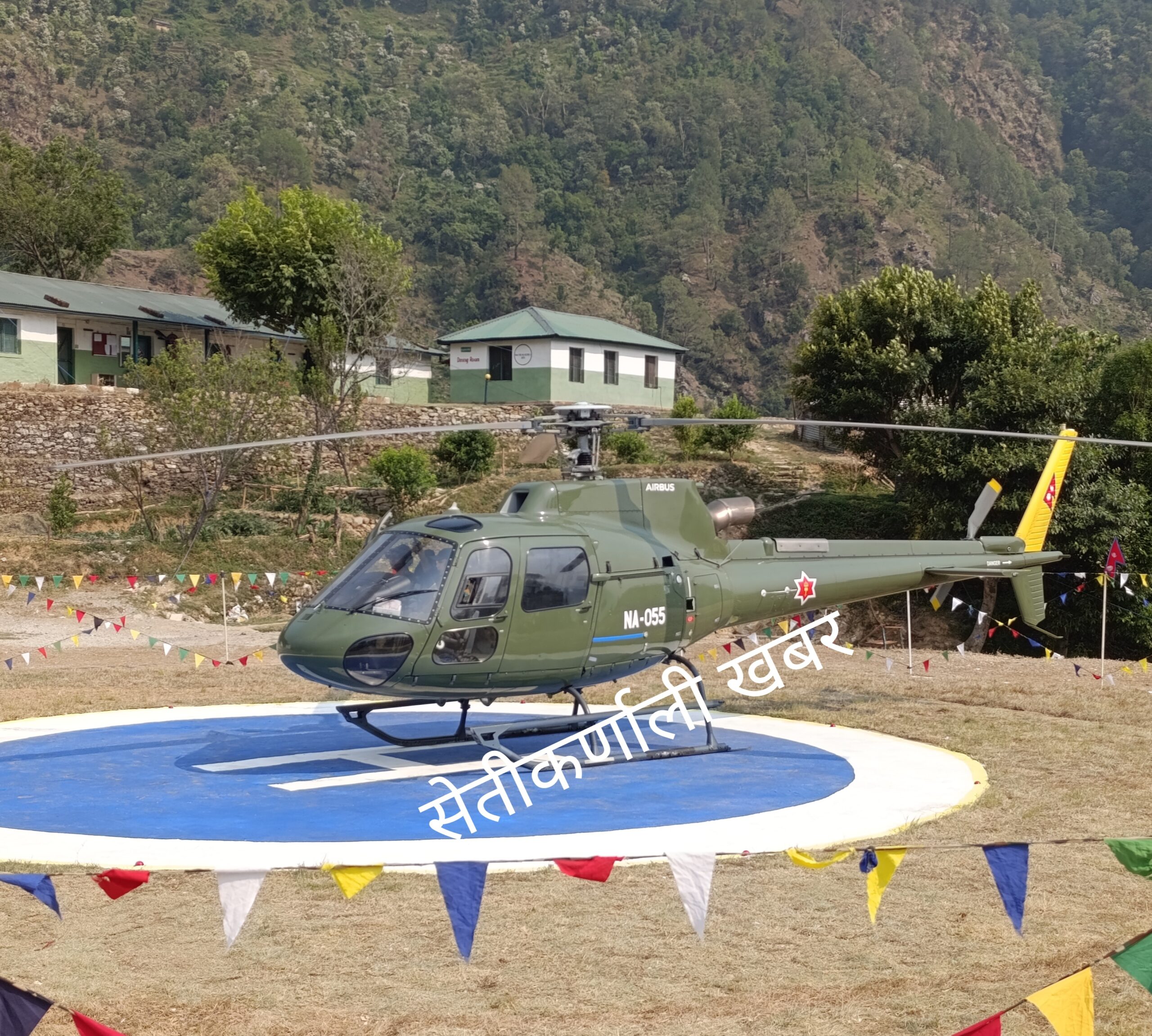 बाजुरामा हेलिप्याडको स्तरोन्नति: अब देखि राति पनि हेलिकप्टर  अवतरण गर्ने ।