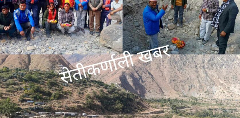 दुइ पालिका अध्यक्षद्वारा  झुगला पक्कि पुलको शिलान्यास