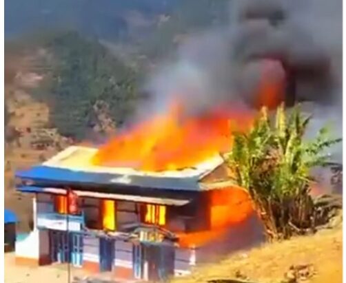 सोलुखुम्बुको लिखुपिके गाउँपालिका कार्यालयमा आगलागी