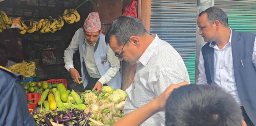 चैनपुर बजारमा कृषि ज्ञान केन्द्र बझाङको अनुगमन