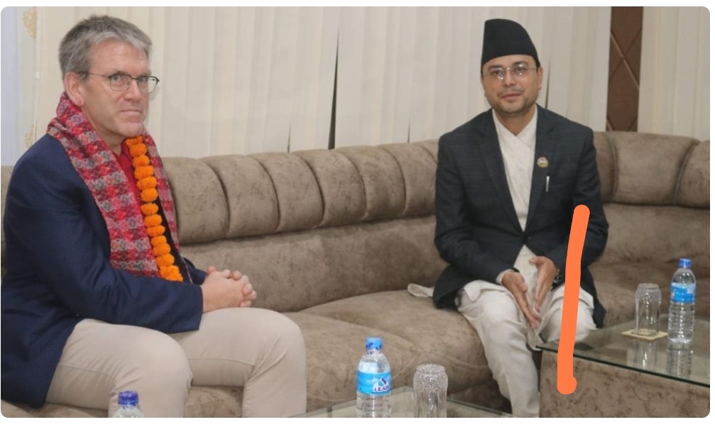 मन्त्री देउवा र अमेरिकी राजदूत थम्पसनबीच भेटवार्ता