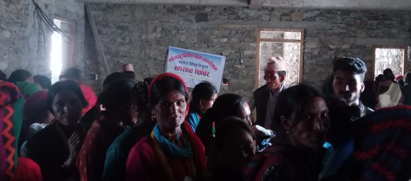 जिल्ला अस्पताल बाजुराको टिमद्वारा जगन्नाथ  गाउपालिकामा ४३८  बिरामीको उपचार