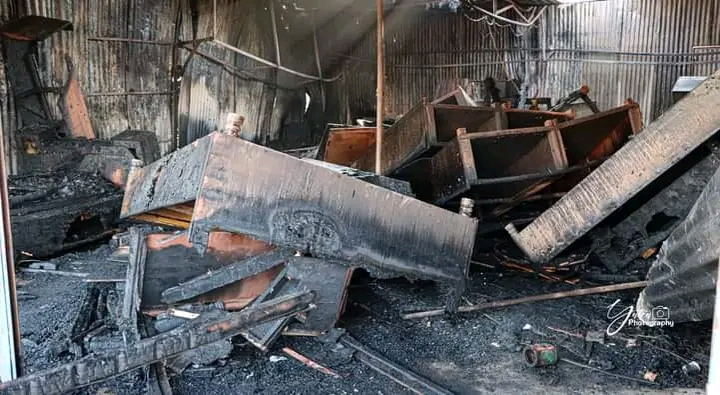 नेपालगन्ज बिपी चोकमा ७ पसल आगलागी हुँदा करोड बढीको क्षति