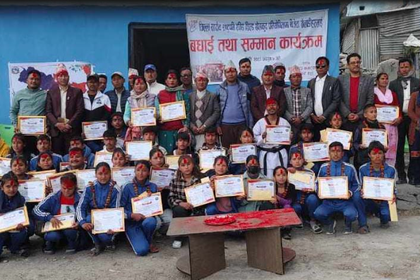 राष्ट्रपति रनिङ शिल्डका पदक विजेतालाई बुढीनन्दाले  गर्यो सम्मान