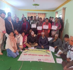 बाजुराको पिलुचौरमा स्याउ–ओखर खेतीसम्बन्धी जिल्ला स्तरीय कृषक तालिम सम्पन्न